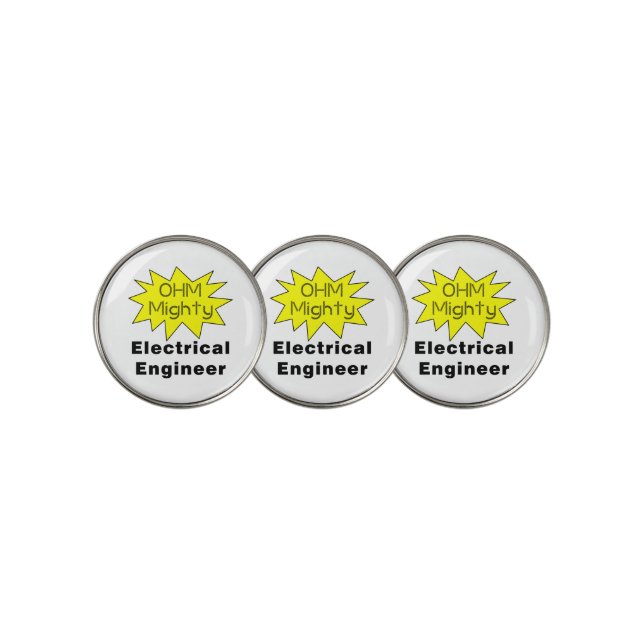 Ohm Mighty Electrical Engineer Golf Ball Marker (3 Up)