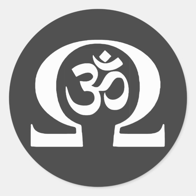 Ohm Om Classic Round Sticker (Front)