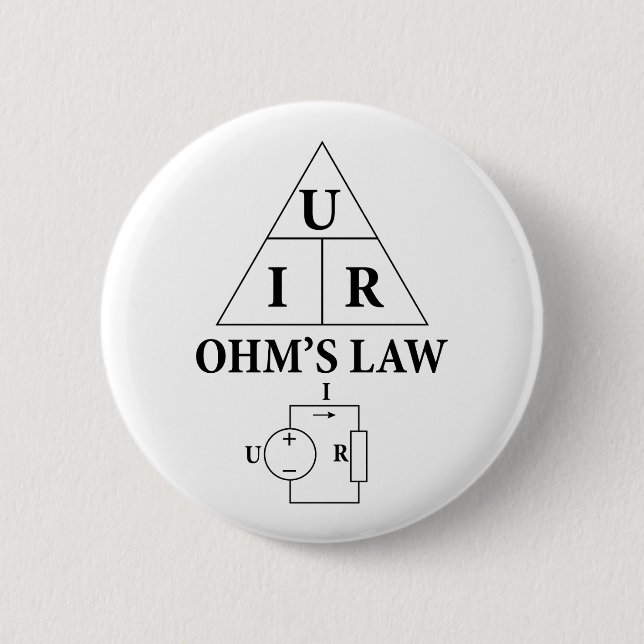 Ohm’s law pinback button (Front)