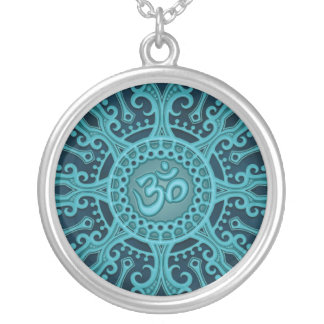Ohm Star (blue) Silver Plated Necklace
