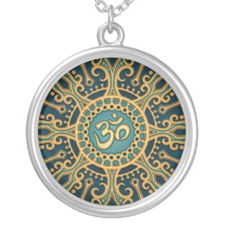 Ohm Star (blue) Silver Plated Necklace