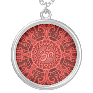 Ohm Star (red) Silver Plated Necklace