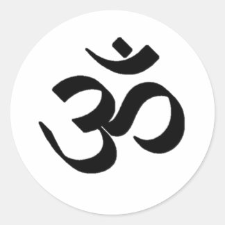 Ohm Symbol Classic Round Sticker