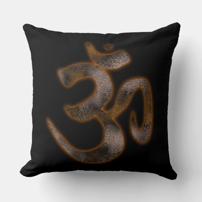 Ohm Symbol Throw Pillow (Front)