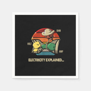 Ohm Volt Amp Electricity Explained Electrician Napkins