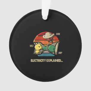 Ohm Volt Amp Electricity Explained  Electrician Ornament
