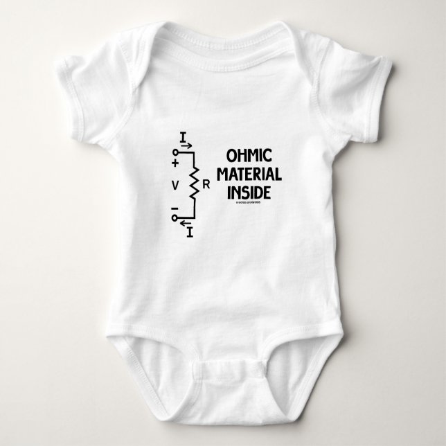 Ohmic Material Inside (Ohm's Law) Baby Bodysuit (Front)