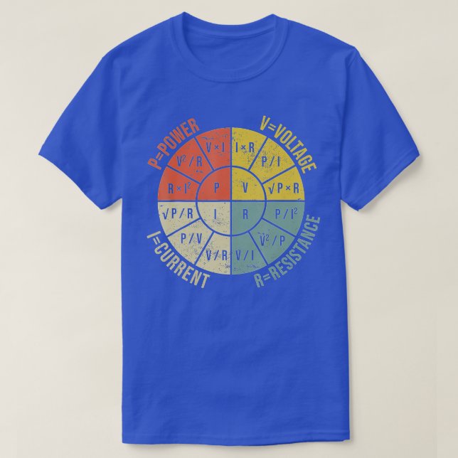 Ohms Law Diagram Electrical Electronics Engineer V T-Shirt (Design Front)