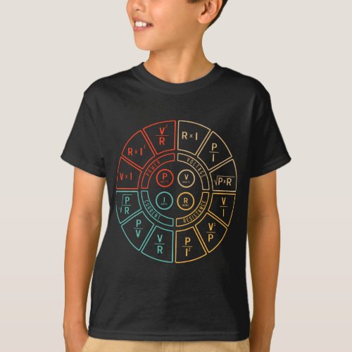 Ohms Law Diagram For Electrical Engineer T_Shirt