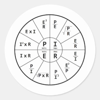 Ohm's Law for DC Classic Round Sticker
