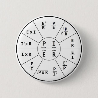 Ohm's Law for DC Pinback Button