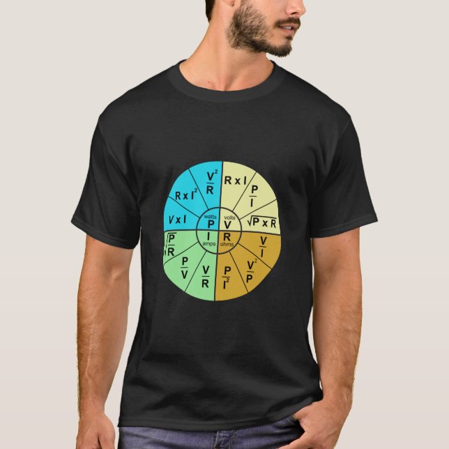 Ohm's Law Formula Wheel T-Shirt (Front)