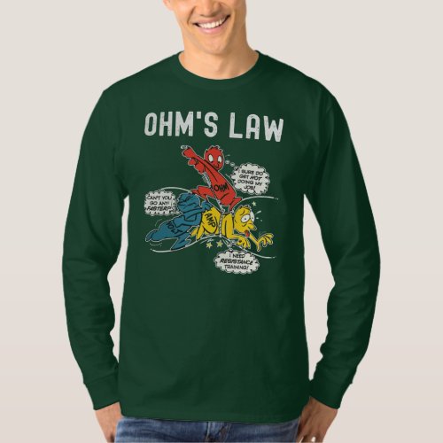 Ohms Law Funny Electricity Explained Electrical T_Shirt