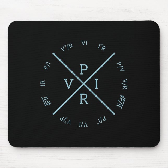 Ohms Law Power Wheel - Electrical Electronics Engi Mouse Pad (Front)