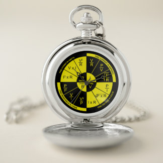 Ohm's Law Watch- Black and White Dial Pocket Watch