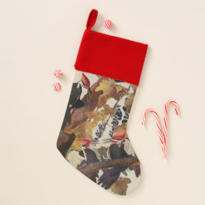 ohn James Audubon Pileated Woodpecker Bird Print Christmas Stocking