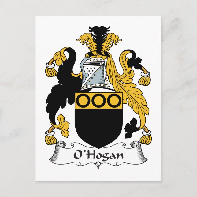 O'Hogan Family Crest Postcard (Front)
