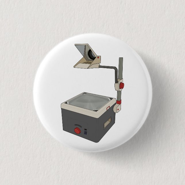 OHP 80s 90s Overhead Projector Button (Front)
