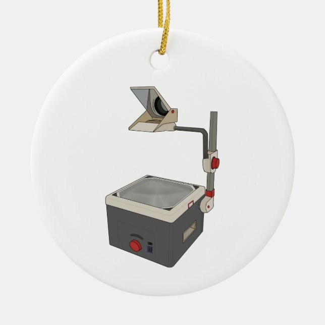 OHP 80s 90s Overhead Projector Ceramic Ornament (Front)