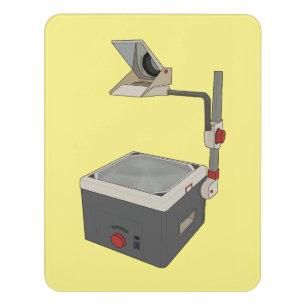 OHP 80s 90s Overhead Projector Door Sign