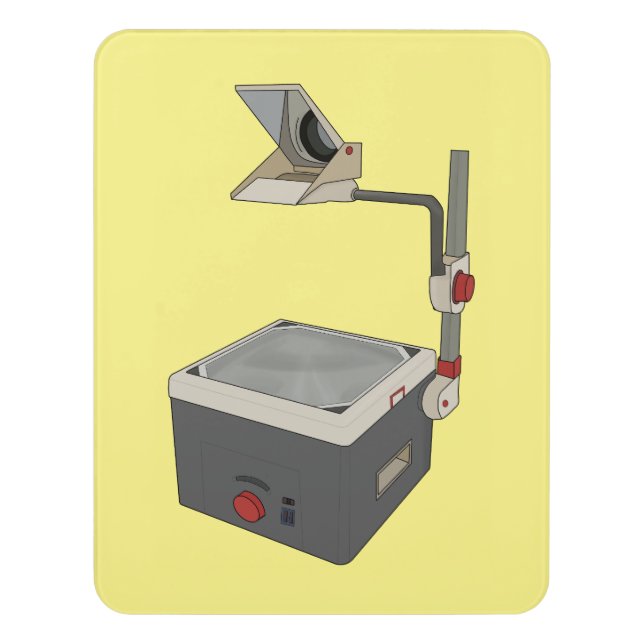 OHP 80s 90s Overhead Projector Door Sign (Contemporary Vert)