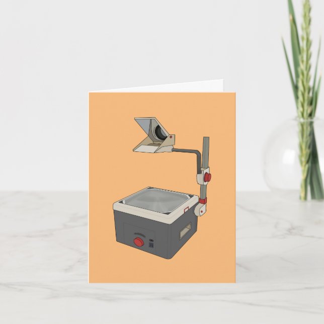 OHP 80s 90s Overhead Projector Invitation (Front)