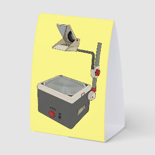 OHP 80s 90s Overhead Projector Paper Table Tent