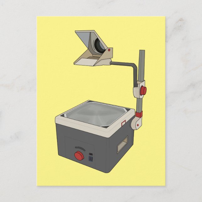 OHP 80s 90s Overhead Projector Postcard (Front)