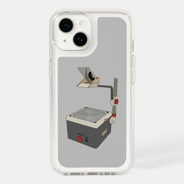 OHP 80s 90s Overhead Projector Speck iPhone Case (Front)