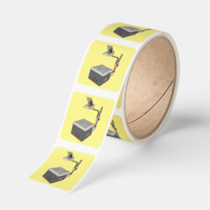 OHP 80s 90s Overhead Projector Square Sticker