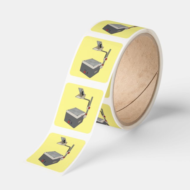 OHP 80s 90s Overhead Projector Square Sticker (Roll)