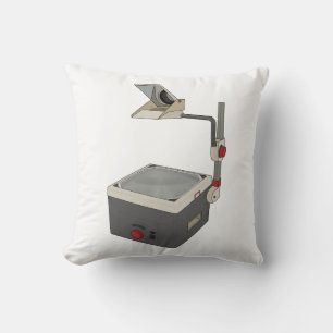OHP 80s 90s Overhead Projector Throw Pillow