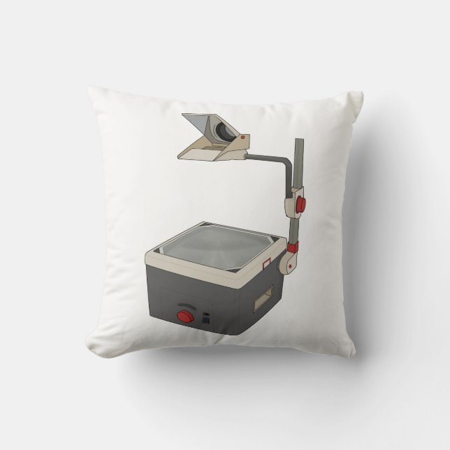 OHP 80s 90s Overhead Projector Throw Pillow (Front)
