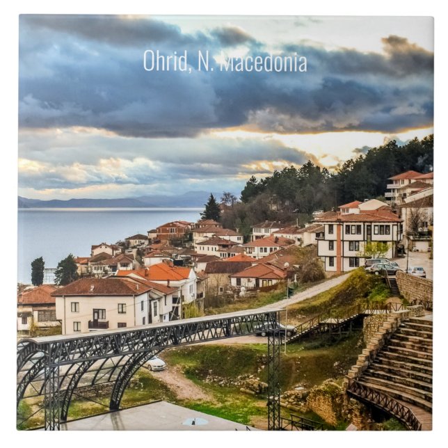 Ohrid, Macedonia Ceramic Tile (Front)