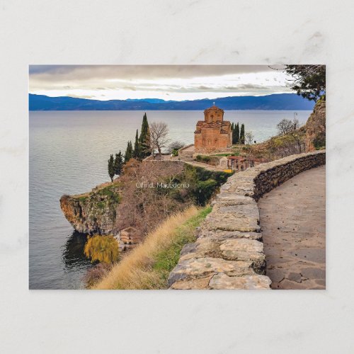 Ohrid Macedonia landscape photograph Postcard