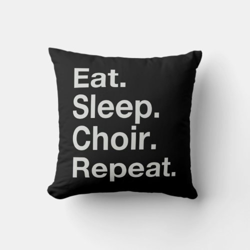 OHSChoir EatSleepChoirRepeatTiger Dark Pillow