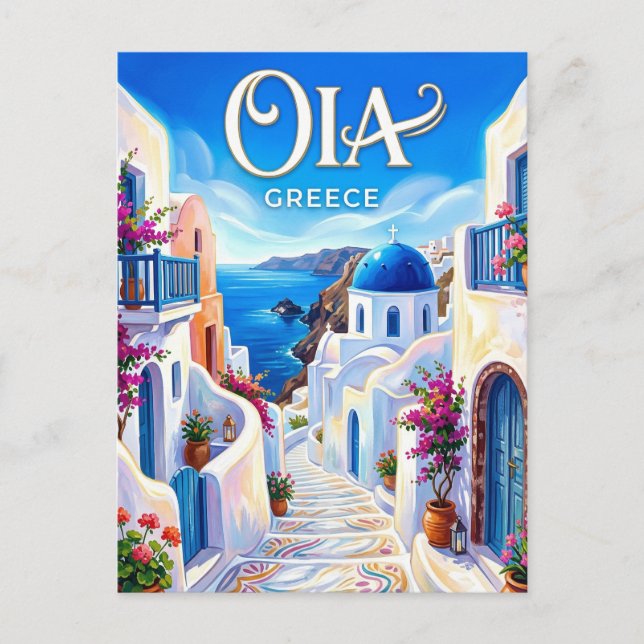 Oia Marble Alley Greece Postcard (Front)