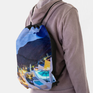 Oia Santorini Drawstring Bag