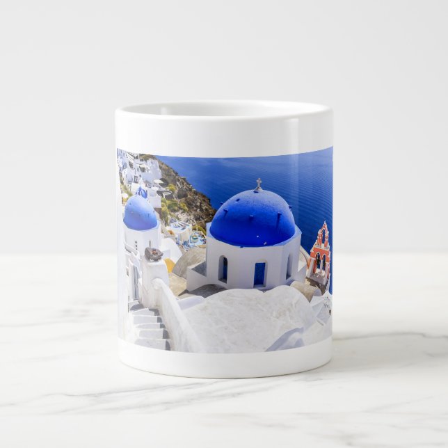 Oia Santorini Giant Coffee Mug (Front)