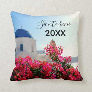 Oia Santorini, Greece Photography Throw Pillow