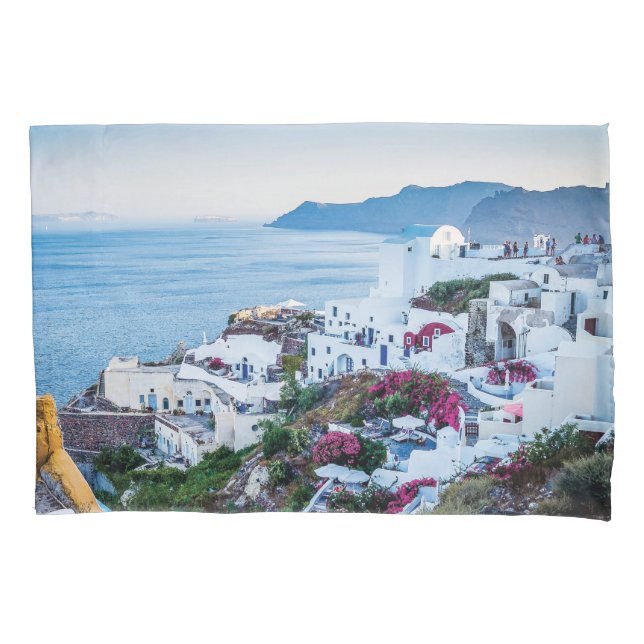 Oia, Santorini, Greece Pillow Case (Front)