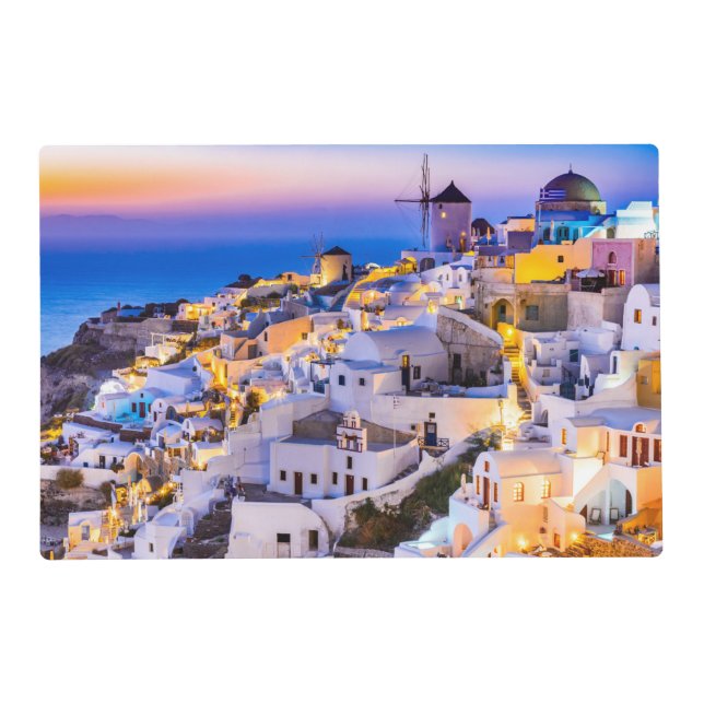 Oia Santorini Greece Placemat (Front)