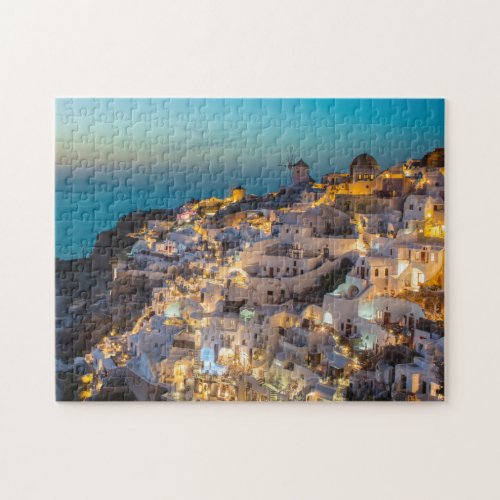 Oia Santorini In Greece Beautiful Destination Jigsaw Puzzle