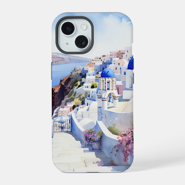 Oia Santorini Iphone Case (Back)