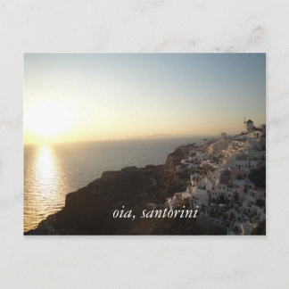 oia, santorini postcard