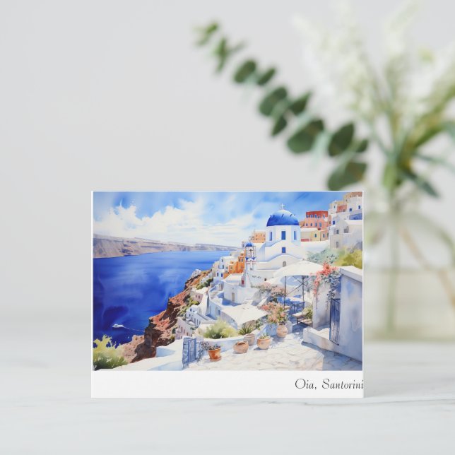 Oia Santorini Postcard (Standing Front)