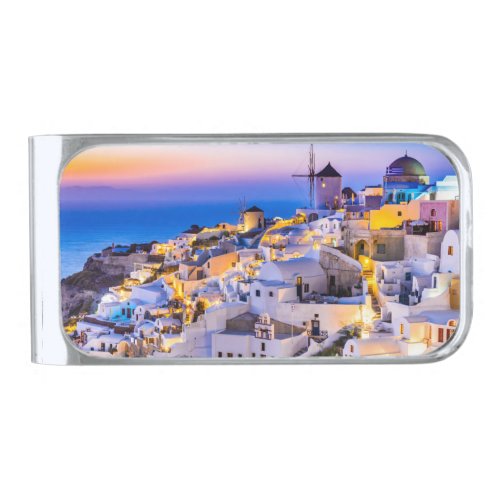 Oia Santorini Silver Finish Money Clip