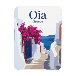 Oia Side Street Greece Magnet