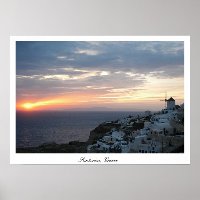 Oia Sunset Poster (Front)