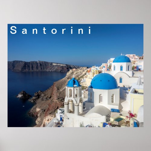 Oia village in Santorini Poster